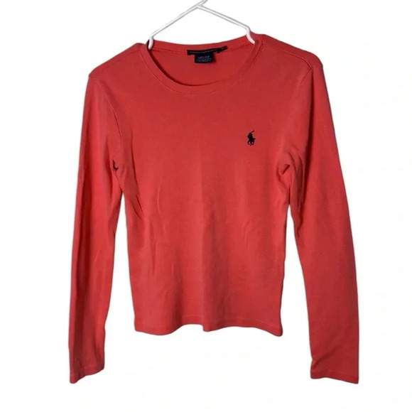 Ralph Lauren Sport shirt,women med,long  sleeve,logo,cotton 100,comfy,Athleisure - Picture 2 of 16